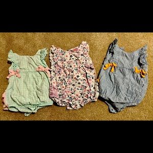 Ruffle Butt Romper Lot of 3